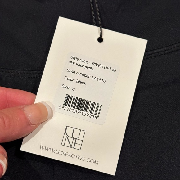 NWT LUNE ACTIVE RIVER LIFT TRACK PANTS - BLACK Size Small - Picture 3 of 10